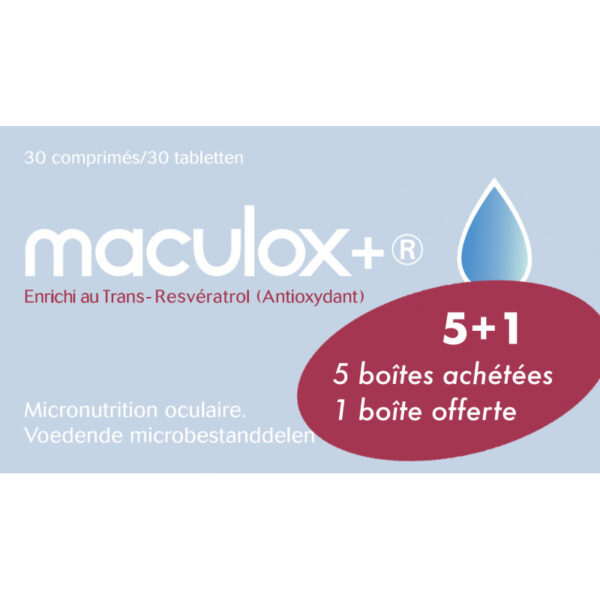 Maculox+, contre la dégénérescence maculaire, Pack 5+1 gratuit